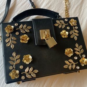 Aldo embellished black box purse